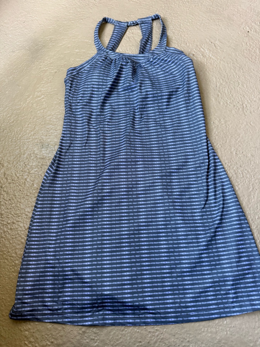 PrAna Blue and White Striped Tank Dress